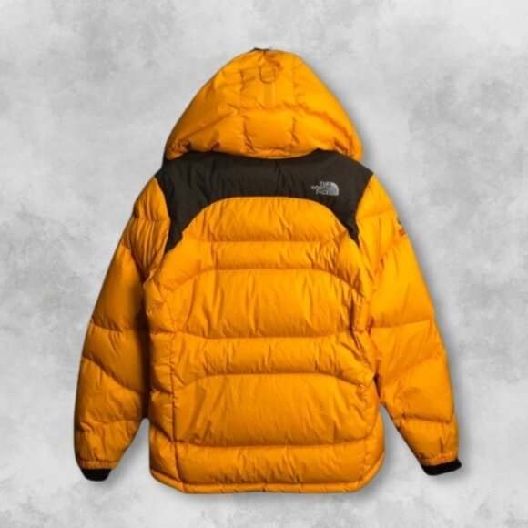 The North Face 800 Summit Series Hyvent Puffer Jacket Black Yellow Large Petite - Picture 2 of 9